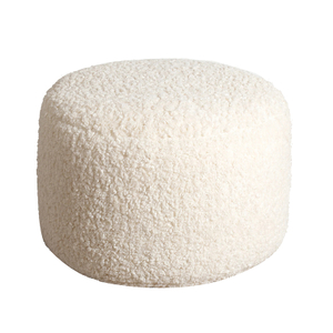 Faux Sherpa Bag Pouffe, Large Faux Fur Poodle Fleece Ottoman, Living Room Bedroom Footstool Pouffe Covers