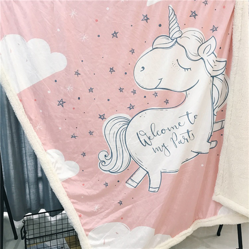 Kids Printed Flannel Fleece Blanket - Basics Kids Ultra-Soft Micromink Sherpa Blanket/Throw