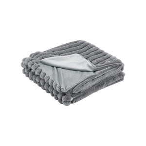 Cozy Super Soft Striped Faux Rabbit Fur Throw Blanket for Couch,60"x 80" Warm Milky Plush Blanket for Sofa Bed Living Room Bedroom 