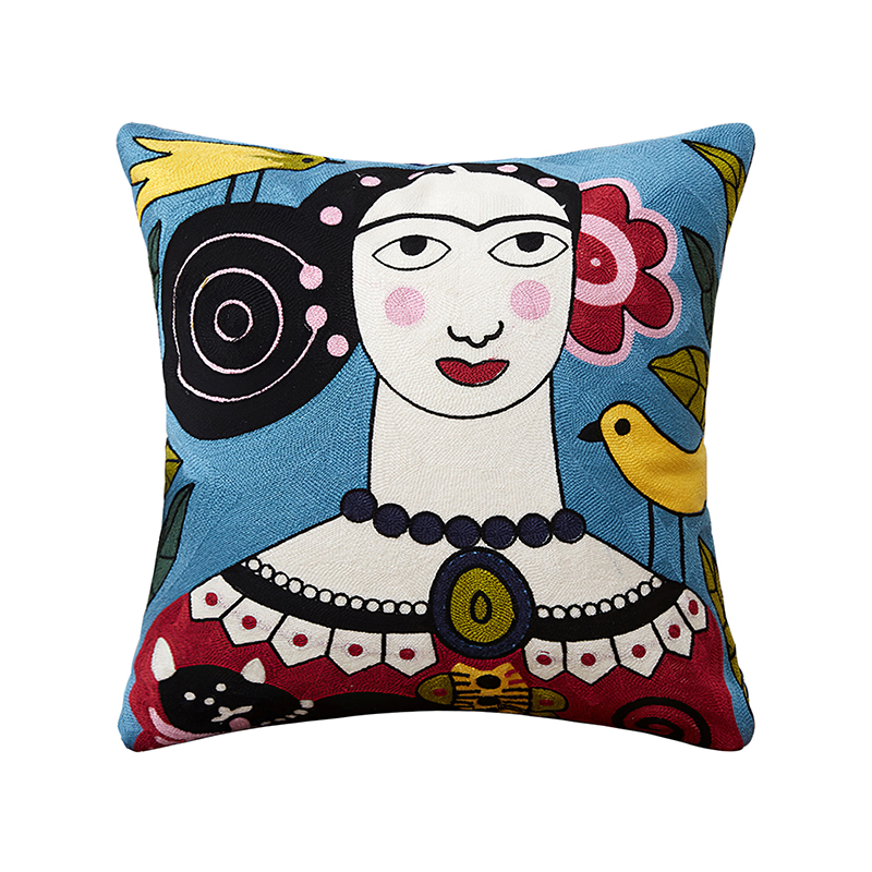 Portrait Art Embroidery Cushion Covers