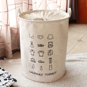 Savvydeco Drawstring Home Storage Bucket With Printing