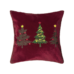 MEC0373 Embroidery Velvet Christmas Cushion Covers