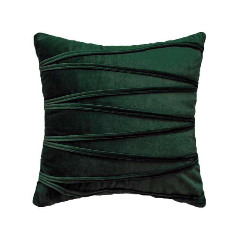 MC0060 Hand Embroidered Striped Cord Velvet Cushion Cover